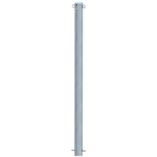 Barrier posts | Steel tube  76 x 2,6 mm | stationary, for casting in concrete | hot-dip galvonized / white coated | hot-dip galvanized | with 2 eyelets